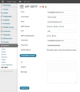 Klavuz Karga Smtp Ayarları